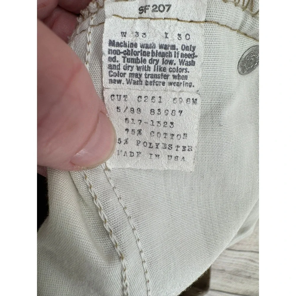 Levis 519 Corduroy Jeans Mens 30x30 Tan Vintage 80s Straight‎ Leg Pants
